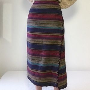 Long Striped Winter Skirt
